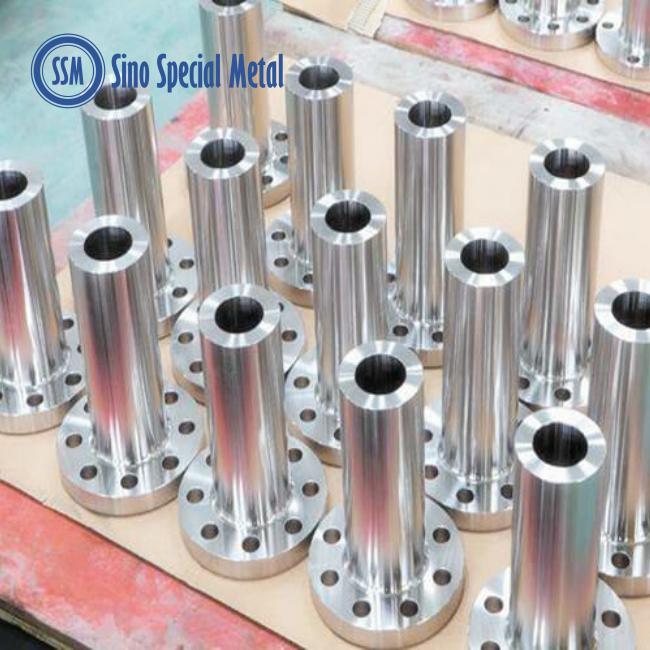 ASME SA105 ASTM A350 LF2 Kabòn Steel DIN 28115 Long soude kou bride